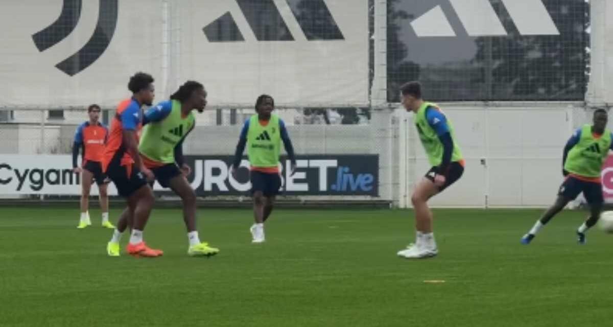 Allenamento Juve, di nuovo al lavoro verso l’Inter! Il VIDEO infiamma i tifosi prima del Derby d’Italia
