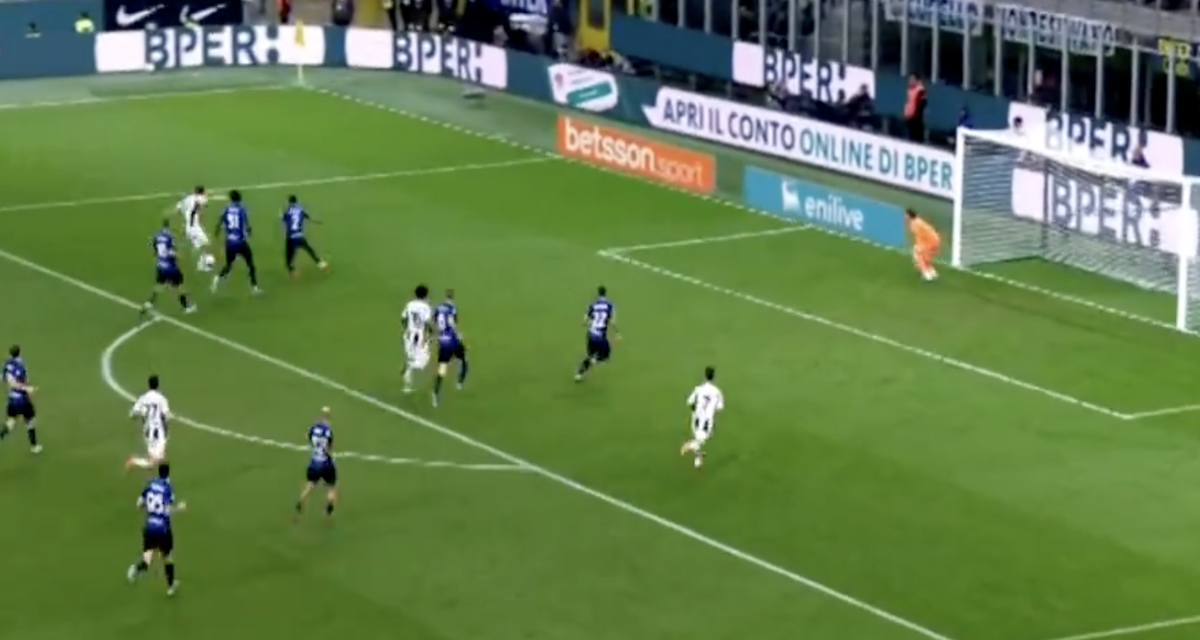 Gol Yildiz, il 10 si sblocca e riapre Inter Juve: punta l’uomo e il suo tiro è imparabile