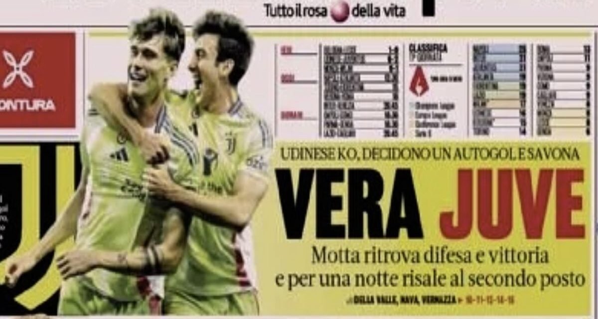 Rassegna stampa Juve: prime pagine quotidiani sportivi